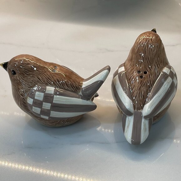 🐦 MacKenzie-Childs Songbird Salt & Pepper Set – Gilded Garden 🪻 - Picture 14 of 16